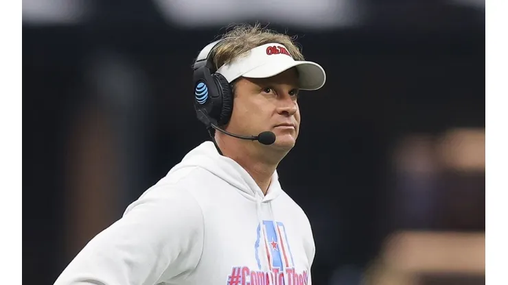 Head coach Lane Kiffin of the Mississippi Rebels