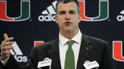 Head Coach Mario Cristobal of the Miami Hurricanes