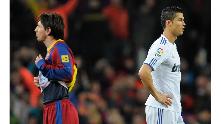 Lionel Messi (left) and Cristiano Ronaldo during a Barcelona-Real Madrid Clasico.