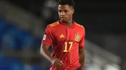 Ansu Fati in action for Spain.