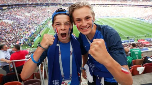 Excited french fans during the Russia 2018 FIFA World Cup
