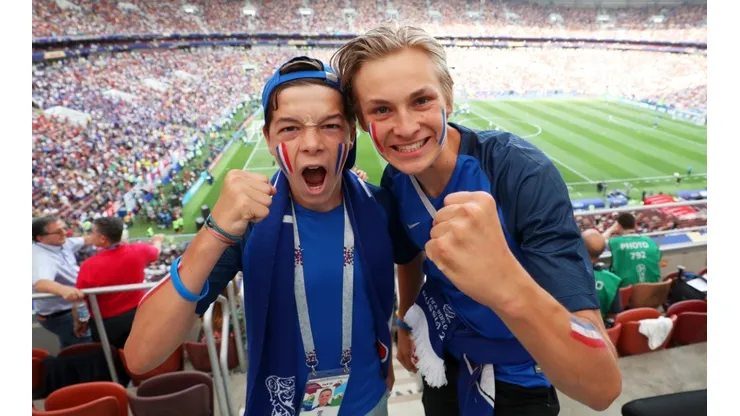 Excited french fans during the Russia 2018 FIFA World Cup