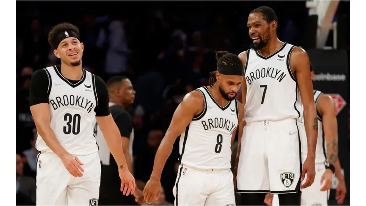 Seth Curry, Patty Mills, and Kevin Durant