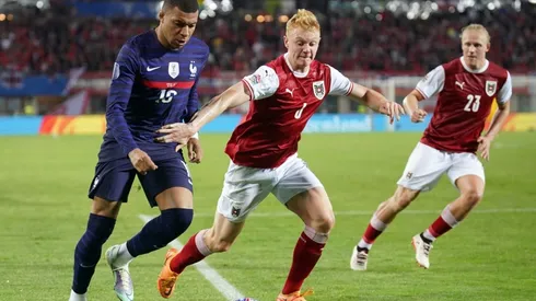 Kylian Mbappe in the last game between France and Austria.