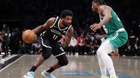 Kyrie Irving and Marcus Smart