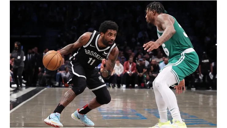 Kyrie Irving and Marcus Smart
