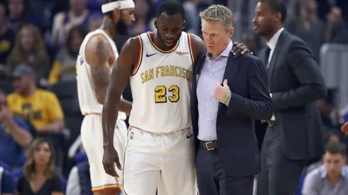 Draymond Green (left) and Steve Kerr.
