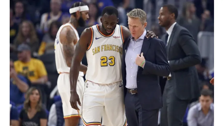 Draymond Green (left) and Steve Kerr.
