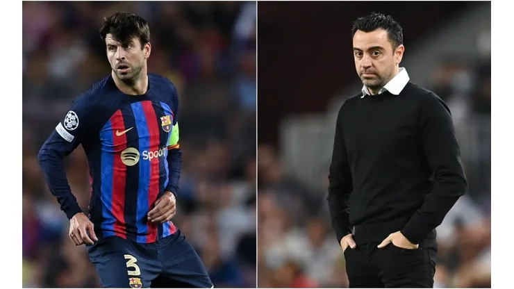 Gerard Pique (left) and Xavi Hernandez.
