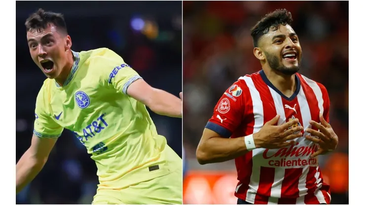 Federico Viñas of Club America and Alexis Vega of Chivas