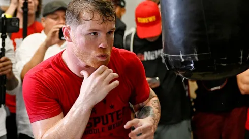Canelo Alvarez during a training for his trilogy against Gennadiy Golovkin