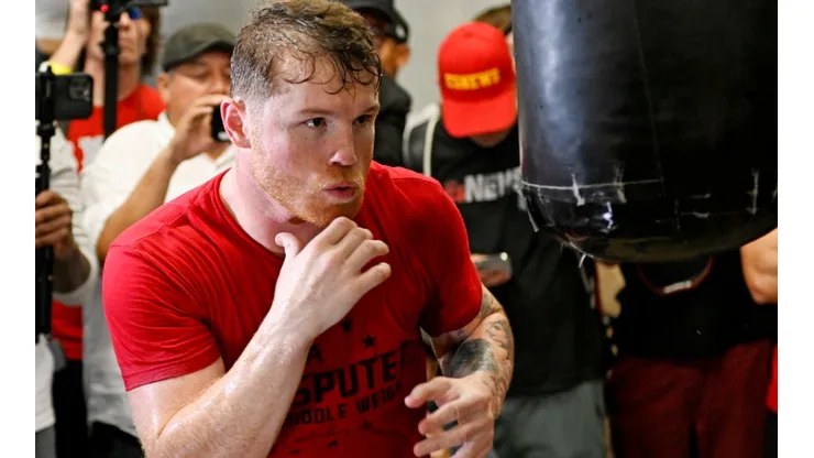Canelo Alvarez during a training for his trilogy against Gennadiy Golovkin