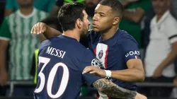 Lionel Messi and Kylian Mbappé of PSG