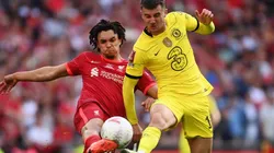 Trent Alexander-Arnold of Liverpool and Mason Mount of Chelsea