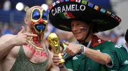 Excited fans during the Russia 2018 FIFA World Cup