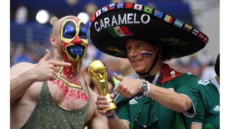 Excited fans during the Russia 2018 FIFA World Cup