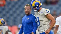 Rams head coach Sean McVay (left) and quarterback Matthew Stafford.