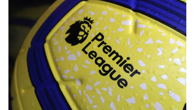 Detailed view of the Premier League ball