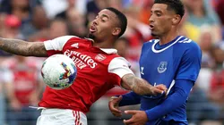 Gabriel Jesus of Arsenal and Ben Godfrey of Everton