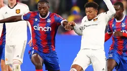 Jean-Philippe Mateta of Crystal Palaceand Jadon Sancho of Manchester United