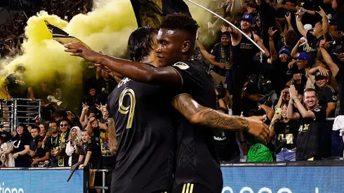 JosƩ Cifuentes and Cristian Arango of Los Angeles FC.