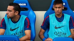 Xavi Hernandez (left) and Neymar when they were teammates at FC Barcelona.