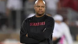 Head coach David Shaw of the Stanford Cardinal
