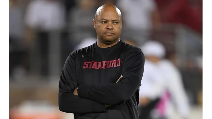 Head coach David Shaw of the Stanford Cardinal