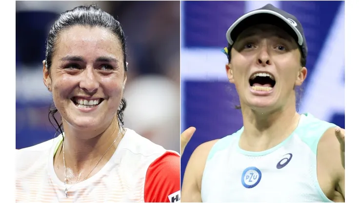 Ons Jabeur of Tunisia and Iga Swiatek of Poland