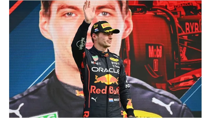 Max Verstappen celebrates after winning Dutch Grand Prix