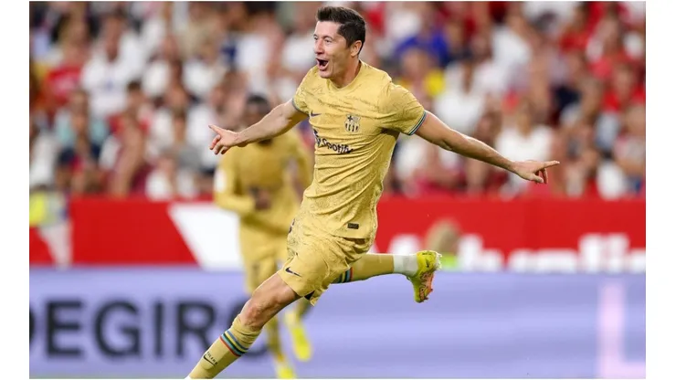 Robert Lewandowski of FC Barcelona