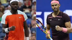 Frances Tiafoe of the United States, and Rafael Nadal of Spain