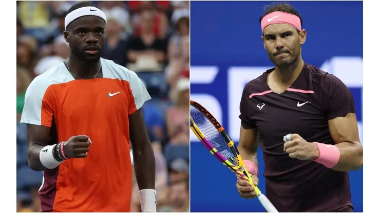 Frances Tiafoe of the United States, and Rafael Nadal of Spain