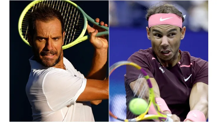 Richard Gasquet of France and Rafael Nadal of Spain