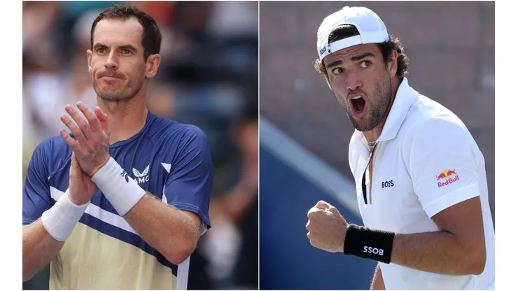 Andy Murray of Great Britain and Matteo Berrettini of Italy
