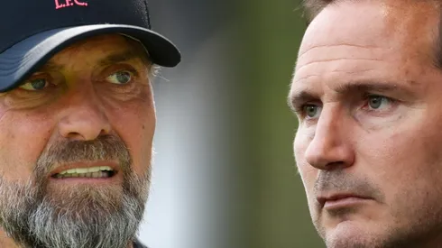 Lampard, coach of Everton FC (R) and Klopp coach of Liverpool FC (L)