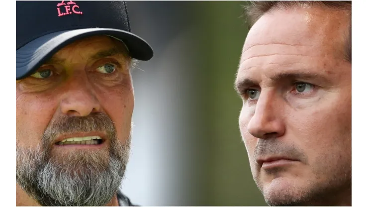 Lampard, coach of Everton FC (R) and Klopp coach of Liverpool FC (L)