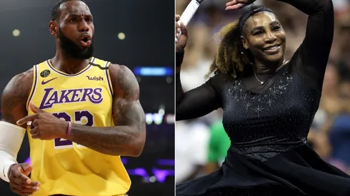 LeBron James of the Los Angeles Lakers and Serena Williams of USA