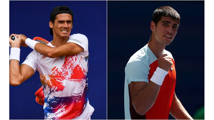 Federico Coria (left) and Carlos Alcaraz