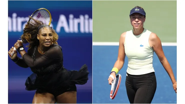 Serena Williams of the USA and Anett Kontaveit of Estonia