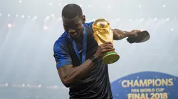 Paul Pogba (France) celebrates after winning the 2018 FIFA World Cup at Russia.