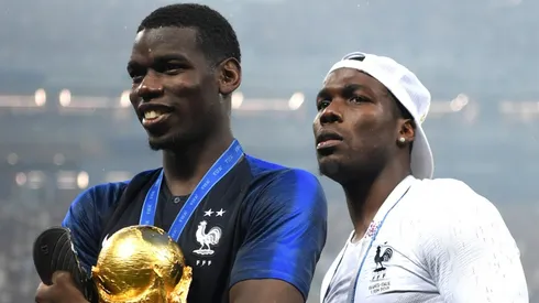 Paul and Mathias Pogba together after the 2018 FIFA World Cup final.