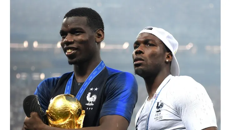 Paul and Mathias Pogba together after the 2018 FIFA World Cup final.