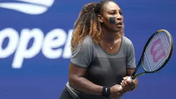 Serena Williams practices in preparation for the 2022 US Open.