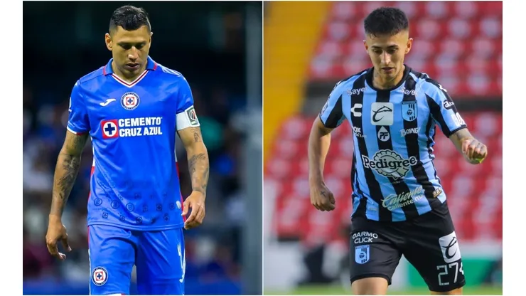 Luis Rodriguez of Cruz Azul (left) and Gabriel Rojas of Queretaro.