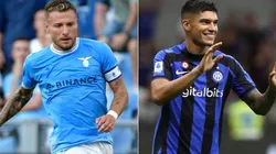 Ciro Inmobile of Lazio (left) and Joaquin Correa of Inter Milan.