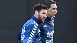 Lionel Messi (left) and Angel Di Maria.