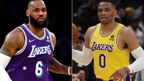 LeBron James and Russell Westbrook of the Los Angeles Lakers
