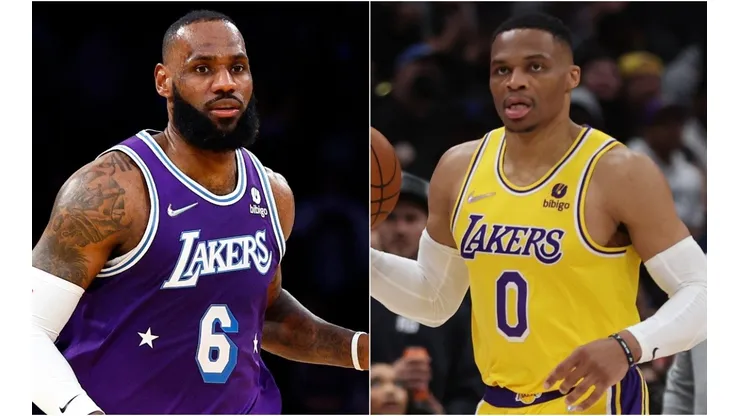 LeBron James and Russell Westbrook of the Los Angeles Lakers