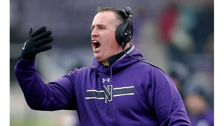 Head coach Pat Fitzgerald of Wildcats